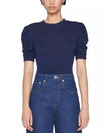 FRAME Ruched Puff Sleeve Sweater Bloomingdales at Bloomingdales